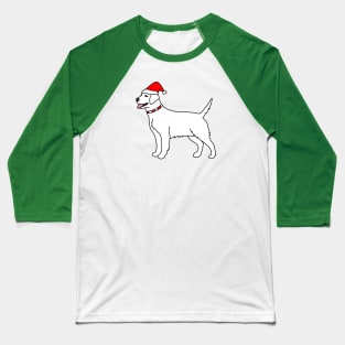 White Christmas Dog Baseball T-Shirt